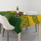 Custom Australia Matildas Tablecloth Aussie Aboriginal Gold Version