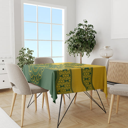 Custom Australia Matildas Tablecloth Aussie Aboriginal Gold Version