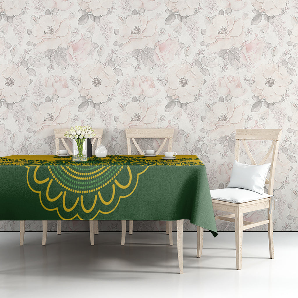Custom Australia Matildas Tablecloth Aussie Aboriginal Gold Version