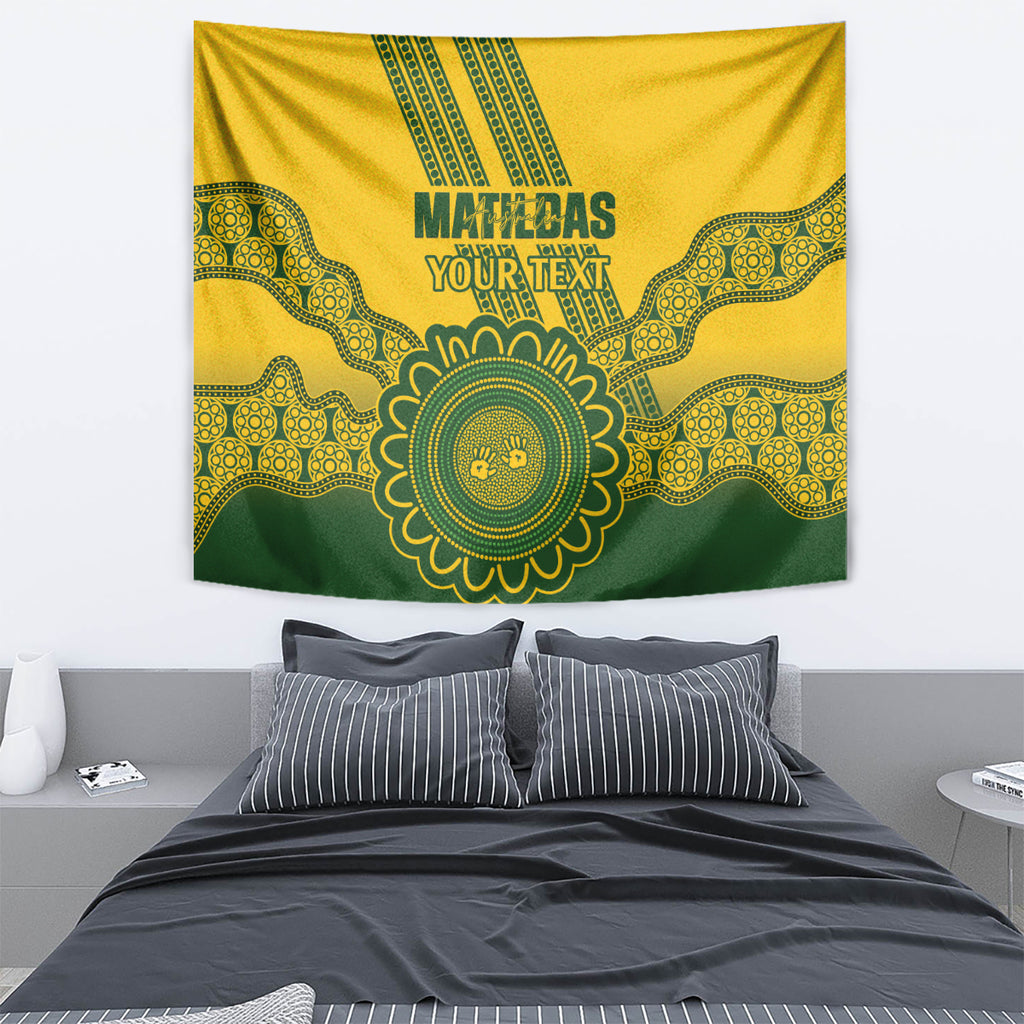 Custom Australia Matildas Tapestry Aussie Aboriginal Gold Version