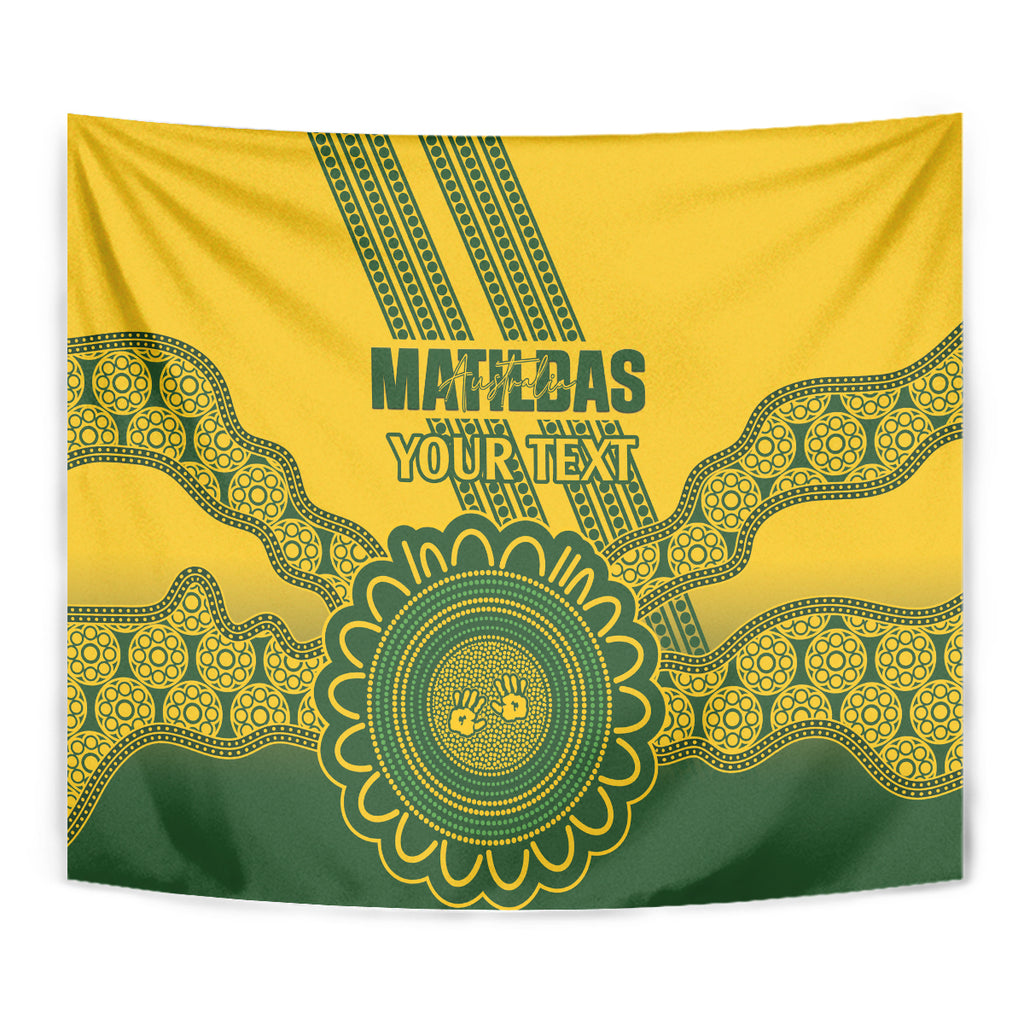 Custom Australia Matildas Tapestry Aussie Aboriginal Gold Version