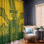 Custom Australia Matildas Window Curtain Aussie Aboriginal Gold Version