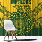 Custom Australia Matildas Window Curtain Aussie Aboriginal Gold Version