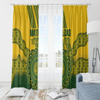 Custom Australia Matildas Window Curtain Aussie Aboriginal Gold Version