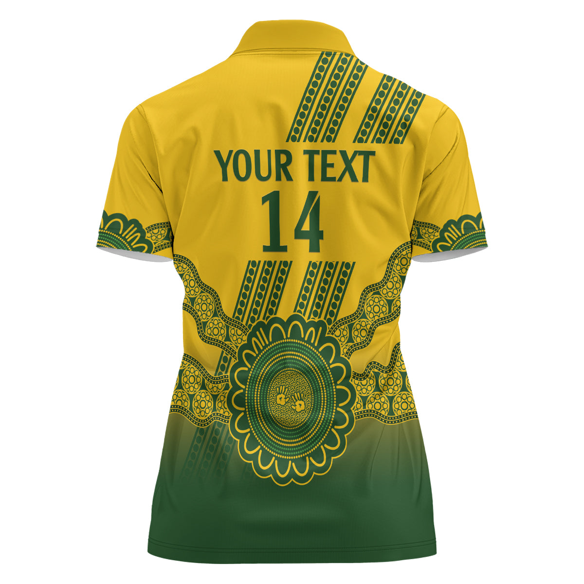 Custom Australia Matildas Women Polo Shirt Aussie Aboriginal Gold Version