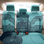 Custom Australia Matildas Back Car Seat Cover Aussie Aboriginal Turquoise Version