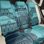 Custom Australia Matildas Back Car Seat Cover Aussie Aboriginal Turquoise Version