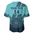 Custom Australia Matildas Baseball Jersey Aussie Aboriginal Turquoise Version