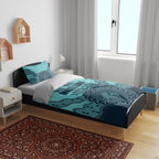 Custom Australia Matildas Bedding Set Aussie Aboriginal Turquoise Version