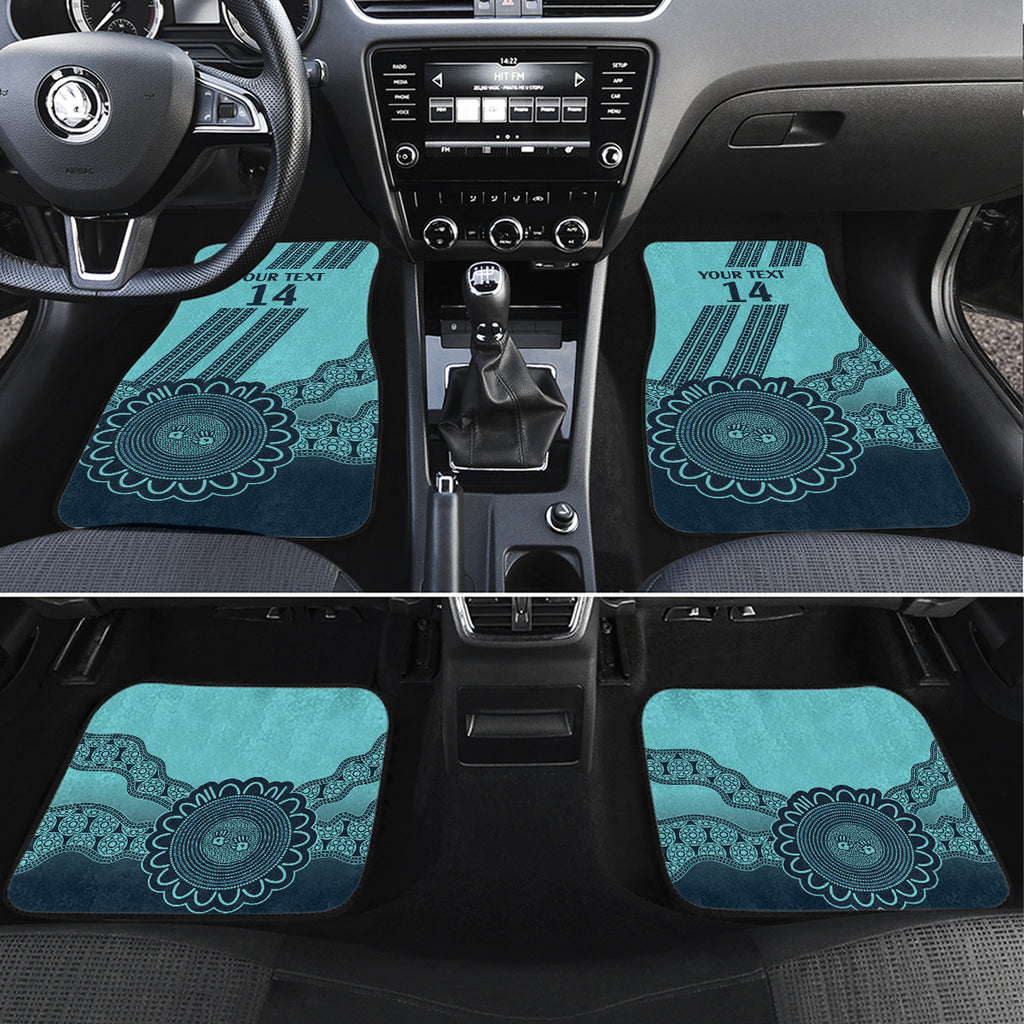 Custom Australia Matildas Car Mats Aussie Aboriginal Turquoise Version