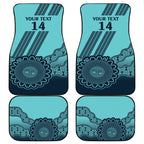 Custom Australia Matildas Car Mats Aussie Aboriginal Turquoise Version