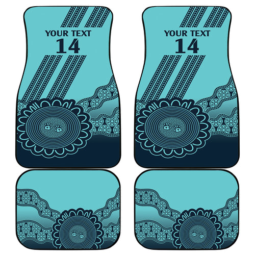 Custom Australia Matildas Car Mats Aussie Aboriginal Turquoise Version