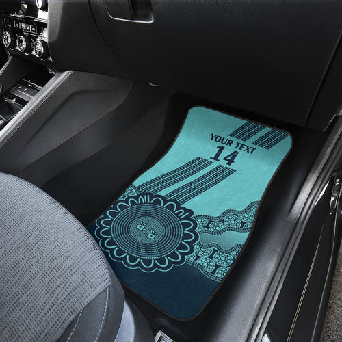 Custom Australia Matildas Car Mats Aussie Aboriginal Turquoise Version