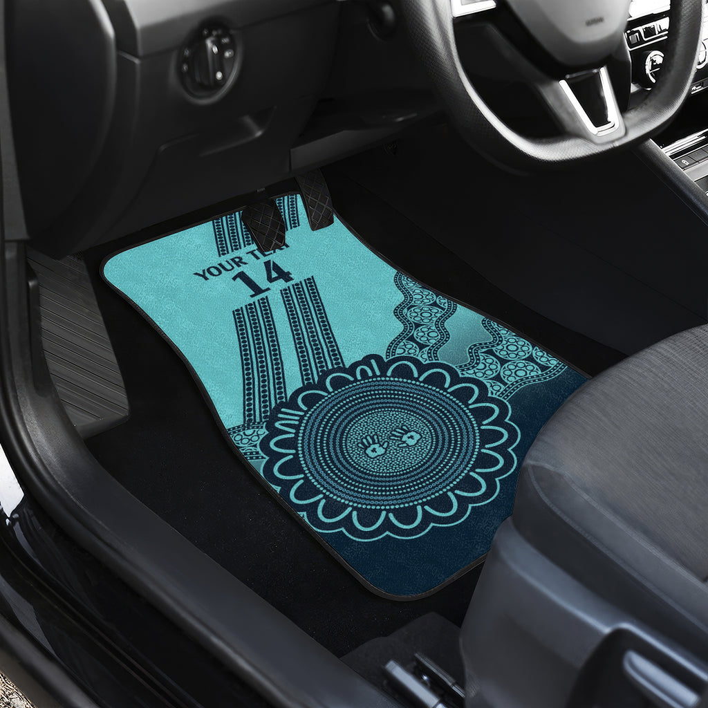Custom Australia Matildas Car Mats Aussie Aboriginal Turquoise Version