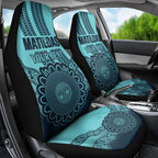 Custom Australia Matildas Car Seat Cover Aussie Aboriginal Turquoise Version