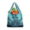 Custom Australia Matildas Grocery Bag Aussie Aboriginal Turquoise Version