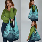 Custom Australia Matildas Grocery Bag Aussie Aboriginal Turquoise Version