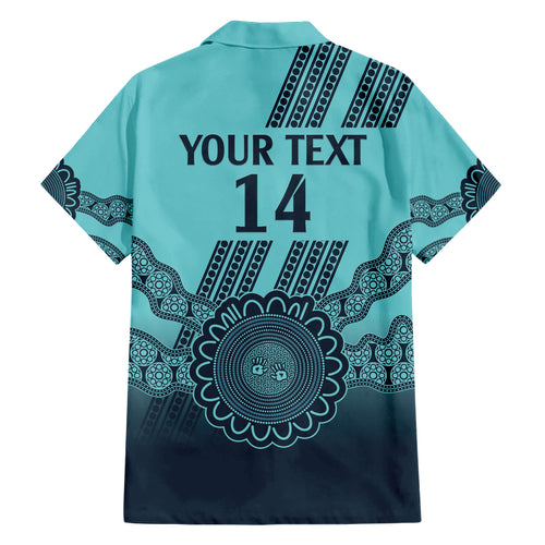 Custom Australia Matildas Hawaiian Shirt Aussie Aboriginal Turquoise Version