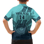 Custom Australia Matildas Hawaiian Shirt Aussie Aboriginal Turquoise Version
