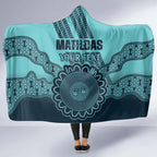 Custom Australia Matildas Hooded Blanket Aussie Aboriginal Turquoise Version