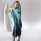 Custom Australia Matildas Hooded Blanket Aussie Aboriginal Turquoise Version