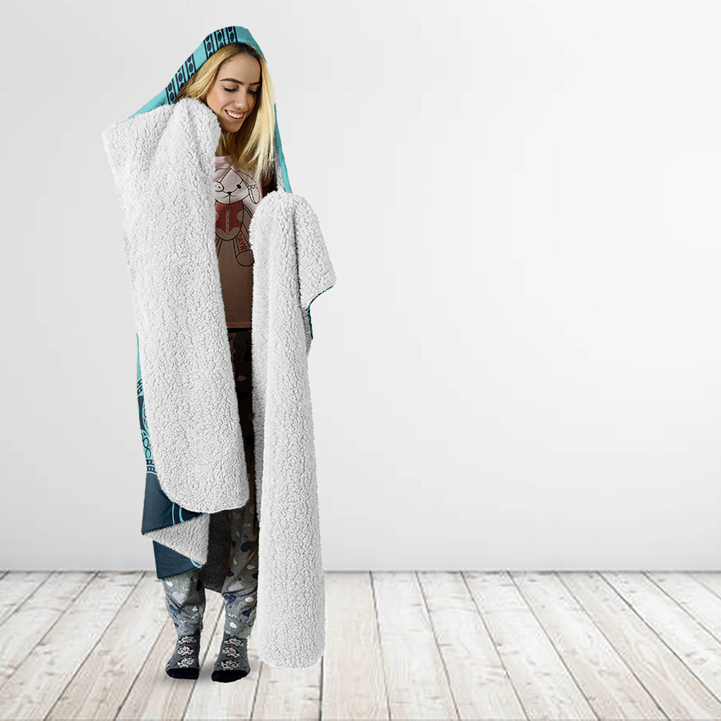 Custom Australia Matildas Hooded Blanket Aussie Aboriginal Turquoise Version