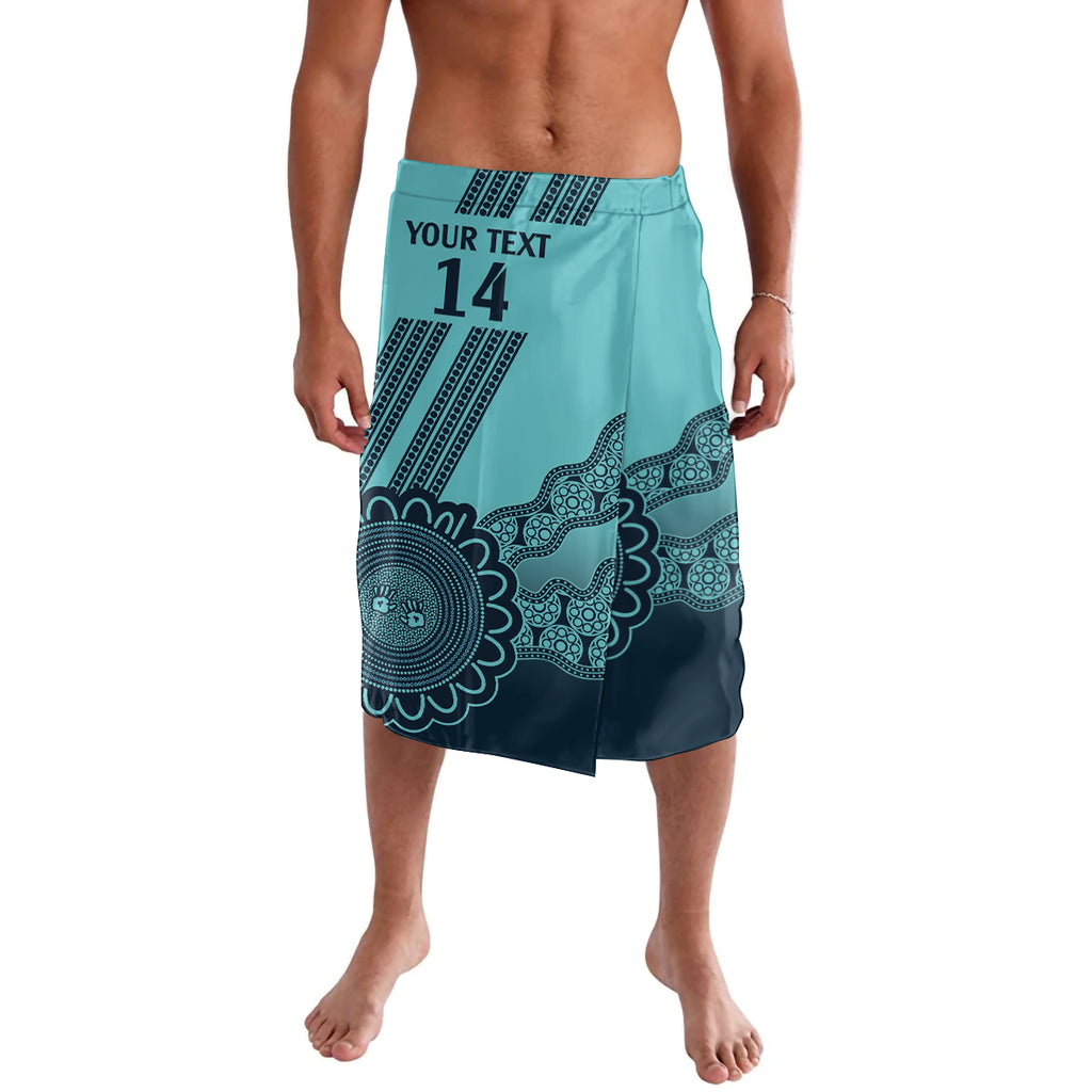 Custom Australia Matildas Lavalava Aussie Aboriginal Turquoise Version