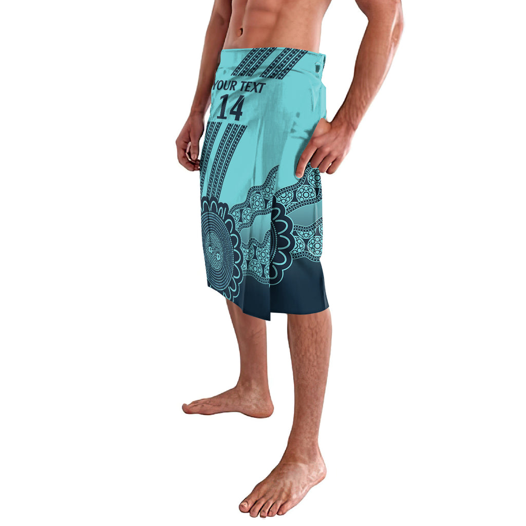 Custom Australia Matildas Lavalava Aussie Aboriginal Turquoise Version