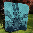 Custom Australia Matildas Quilt Aussie Aboriginal Turquoise Version