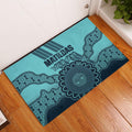 Custom Australia Matildas Rubber Doormat Aussie Aboriginal Turquoise Version