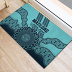 Custom Australia Matildas Rubber Doormat Aussie Aboriginal Turquoise Version