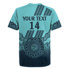 Custom Australia Matildas Rugby Jersey Aussie Aboriginal Turquoise Version