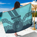 Custom Australia Matildas Sarong Aussie Aboriginal Turquoise Version