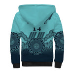 Custom Australia Matildas Sherpa Hoodie Aussie Aboriginal Turquoise Version