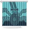 Custom Australia Matildas Shower Curtain Aussie Aboriginal Turquoise Version