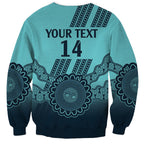 Custom Australia Matildas Sweatshirt Aussie Aboriginal Turquoise Version