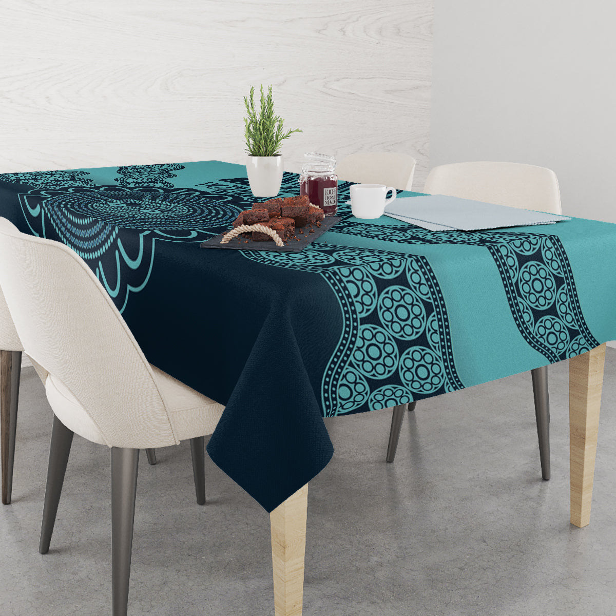 Custom Australia Matildas Tablecloth Aussie Aboriginal Turquoise Version
