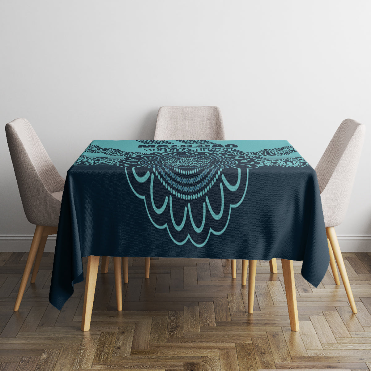Custom Australia Matildas Tablecloth Aussie Aboriginal Turquoise Version