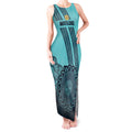 Custom Australia Matildas Tank Maxi Dress Aussie Aboriginal Turquoise Version