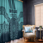 Custom Australia Matildas Window Curtain Aussie Aboriginal Turquoise Version
