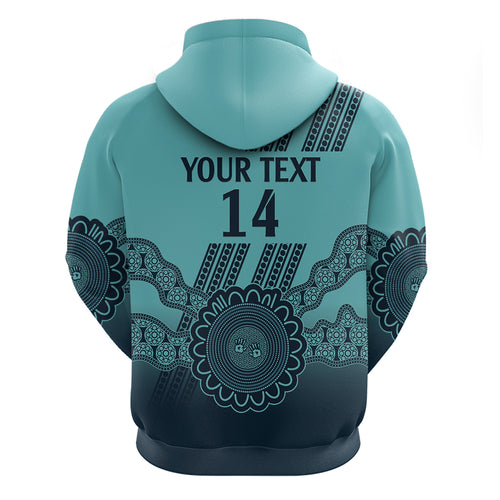 Custom Australia Matildas Zip Hoodie Aussie Aboriginal Turquoise Version