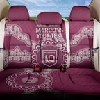 Custom QLD Maroons Rugby Back Car Seat Cover Aussie Aboriginal Mix Polynesian Pattern