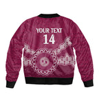 Custom QLD Maroons Rugby Bomber Jacket Aussie Aboriginal Mix Polynesian Pattern