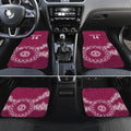 Custom QLD Maroons Rugby Car Mats Aussie Aboriginal Mix Polynesian Pattern