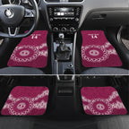Custom QLD Maroons Rugby Car Mats Aussie Aboriginal Mix Polynesian Pattern