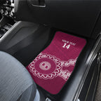 Custom QLD Maroons Rugby Car Mats Aussie Aboriginal Mix Polynesian Pattern