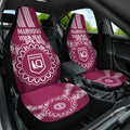 Custom QLD Maroons Rugby Car Seat Cover Aussie Aboriginal Mix Polynesian Pattern