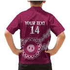 Custom QLD Maroons Rugby Family Matching Mermaid Dress and Hawaiian Shirt Aussie Aboriginal Mix Polynesian Pattern