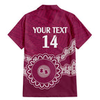 Custom QLD Maroons Rugby Family Matching Mermaid Dress and Hawaiian Shirt Aussie Aboriginal Mix Polynesian Pattern