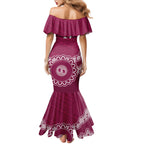 Custom QLD Maroons Rugby Mermaid Dress Aussie Aboriginal Mix Polynesian Pattern